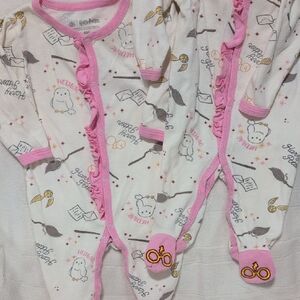 Pink and White Harry Potter Hedwig Footies